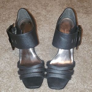 Dark Grey 3" heels with ankle Strap